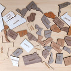 Personalized USA States Puzzle Map(Black Oak)
