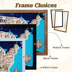 Personalized USA Photo Travel Map - Dark Blue