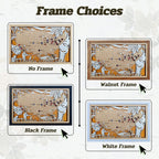 Custom Team Color Wooden MLB Stadium Map with Team Pins