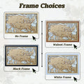 Personalized Wooden MLB Stadium Map with Engraved Nameplate & Team Logo Pins