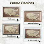 Personalized Baseball Stadium Map | Father's Day Gift for Sports Fans