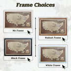 Personalized Baseball Stadium Map | Retirement Gifts