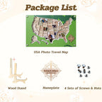 Personalized USA Photo Travel Map - Green