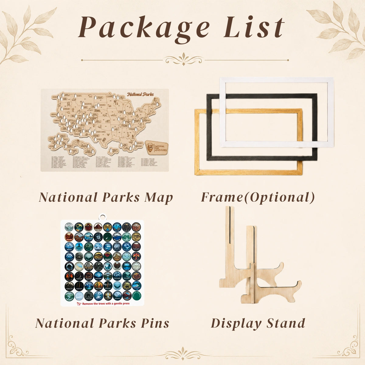 Custom National Park Map - Framed Wall Art & National Park Visitor Decor