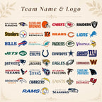 Personalized Brown Wooden NFL Stadium Map with Team Logo Pins - Mappae Pilot