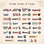 Personalized Baseball Stadium Tracker Map – Vintage Brown Background